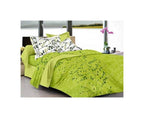 Vamika Printed Cotton Mehandi Color Bedsheet With Pillow Covers (LEOC_1_M) | Grocsy