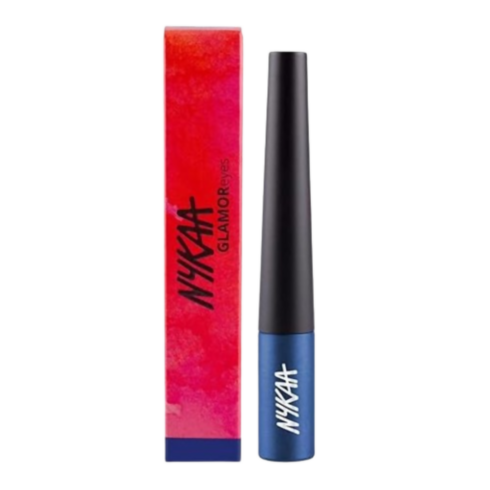 Nykaa Glamoreyes Waterproof & Smudgeproof Coloured Natural Liquid Eyeliner - Blue | Grocsy