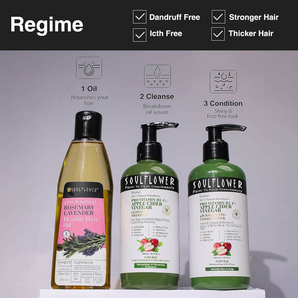 Soulflower Pro Vitamin B5 Apple Cider Vinegar Shampoo | Grocsy
