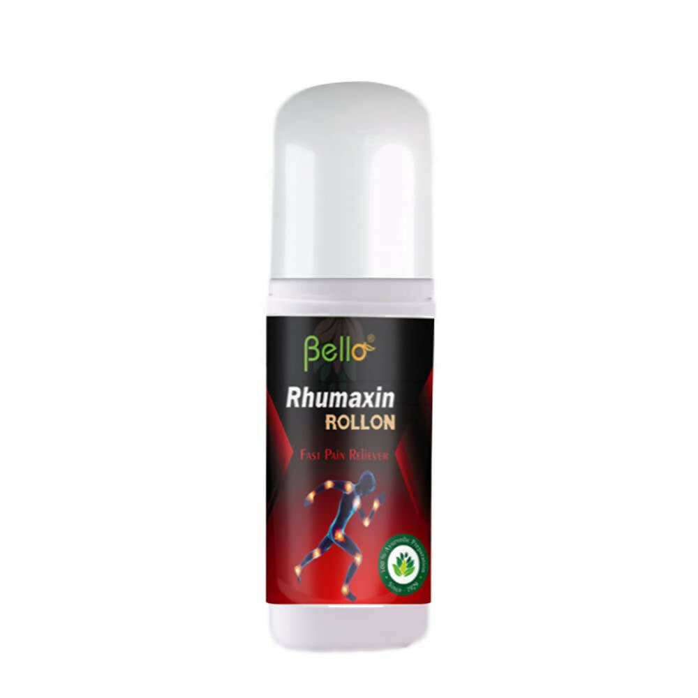 Bello Herbals Rhumaxin Rollon for Fast Herbal Pain Relief Liniment | Grocsy