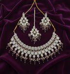 Jewel City Royal Stone Bridal Necklace Set for Women | Traditional Gold-Plated Ethnic Indian Jewelry | Grocsy