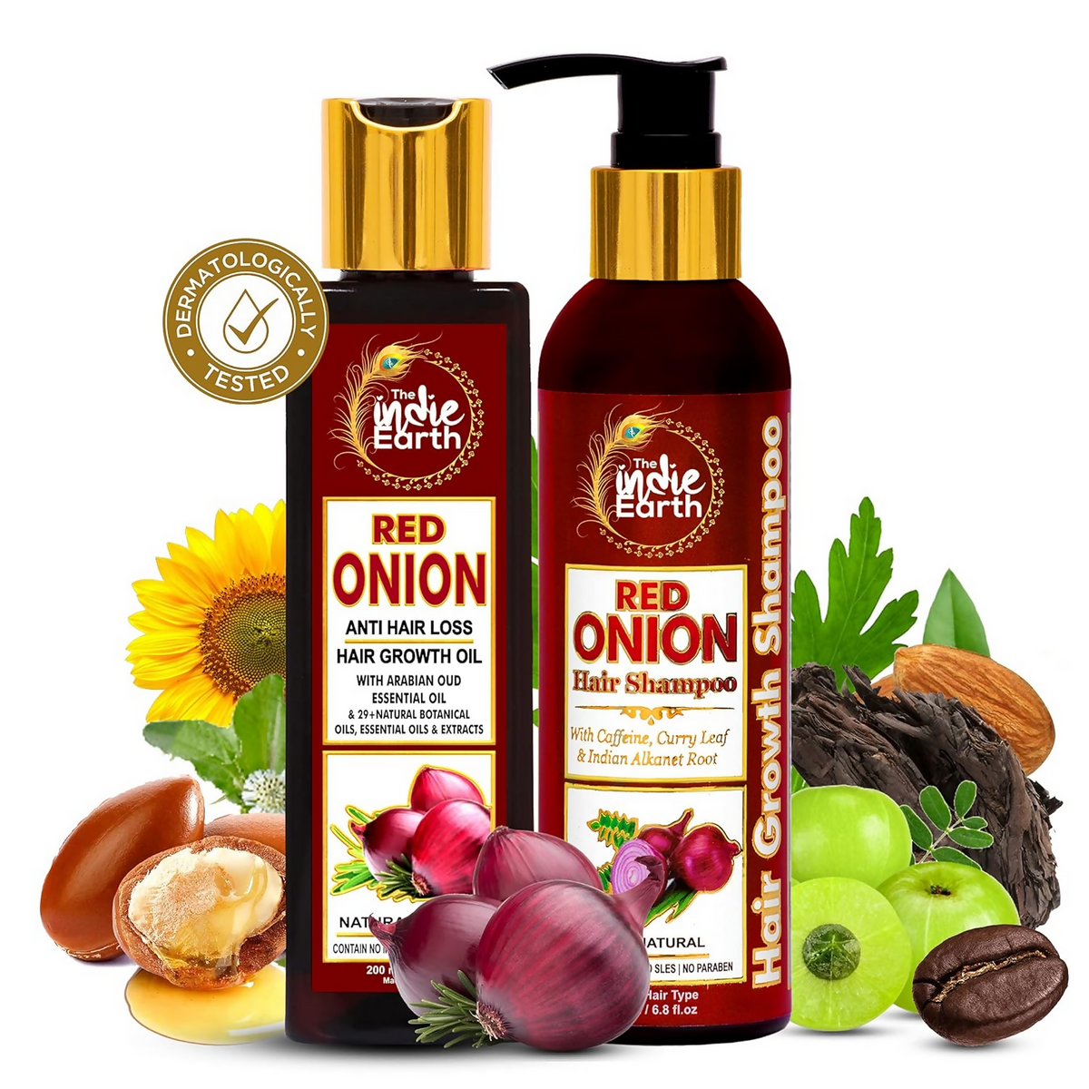 The Indie Earth Red Onion Anti Hair Loss & Hair Growth Combo | Grocsy