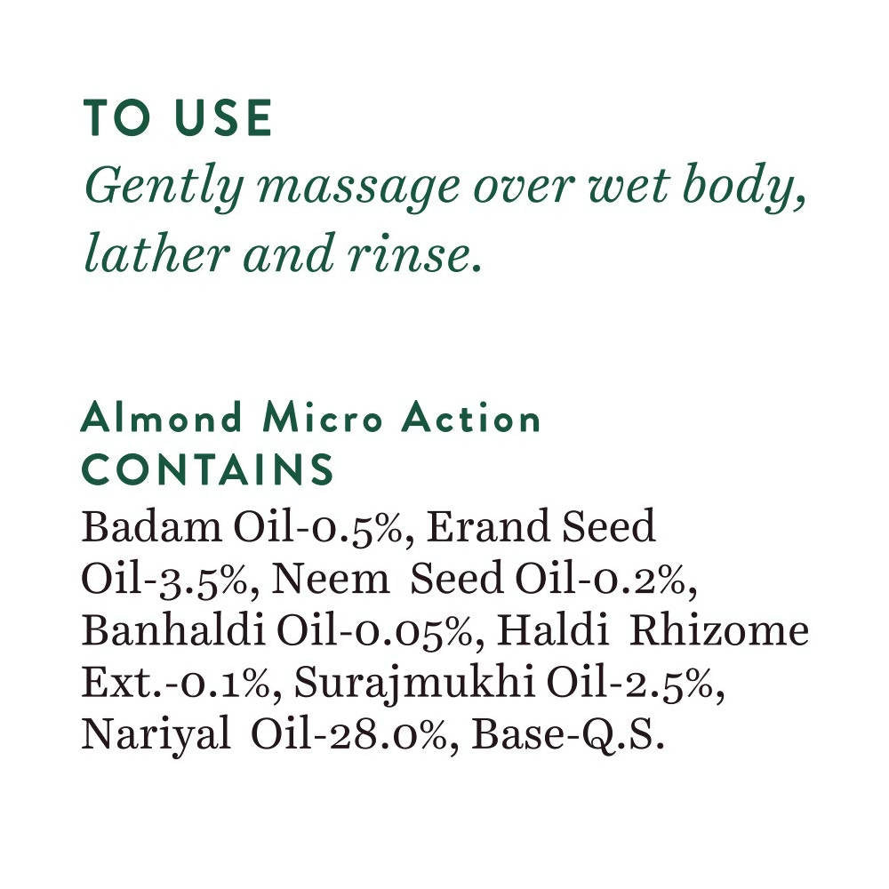 Biotique Advanced Ayurveda Bio Almond Ultra Rich Body Wash | Grocsy