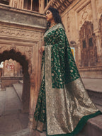 Shree Shyam Fashion Green Art Silk Fancy Saree | Grocsy