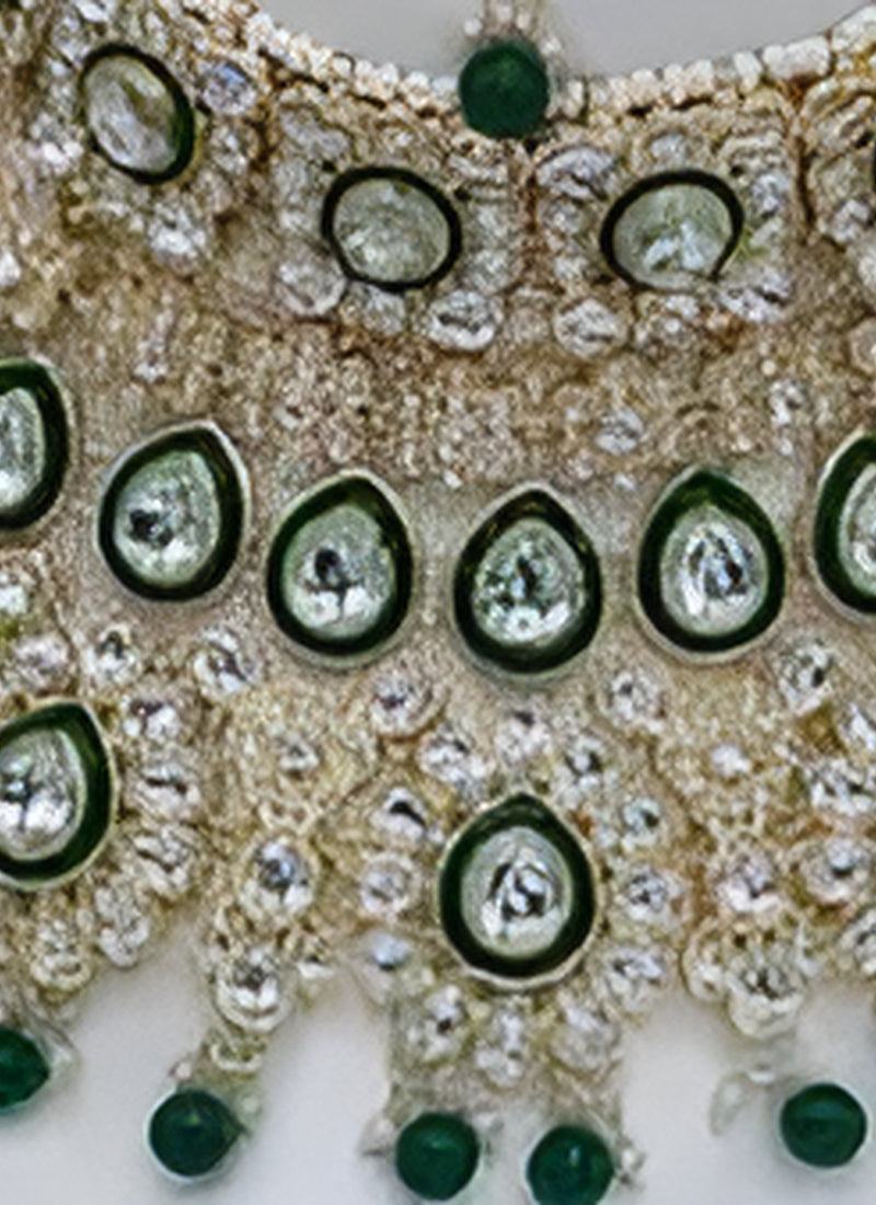 Jewel City Traditional Kundan Bridal Jewelry for Women Handcrafted Necklace with Earrings, Maang Tikka, Indian Wedding Jewellery Set | Grocsy