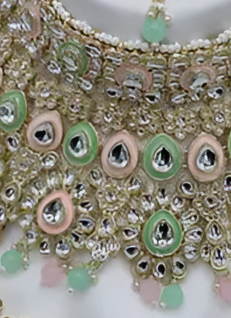 Jewel City Traditional Kundan Bridal Jewelry for Women Handcrafted Necklace with Earrings, Maang Tikka, Indian Wedding Jewellery Set | Grocsy