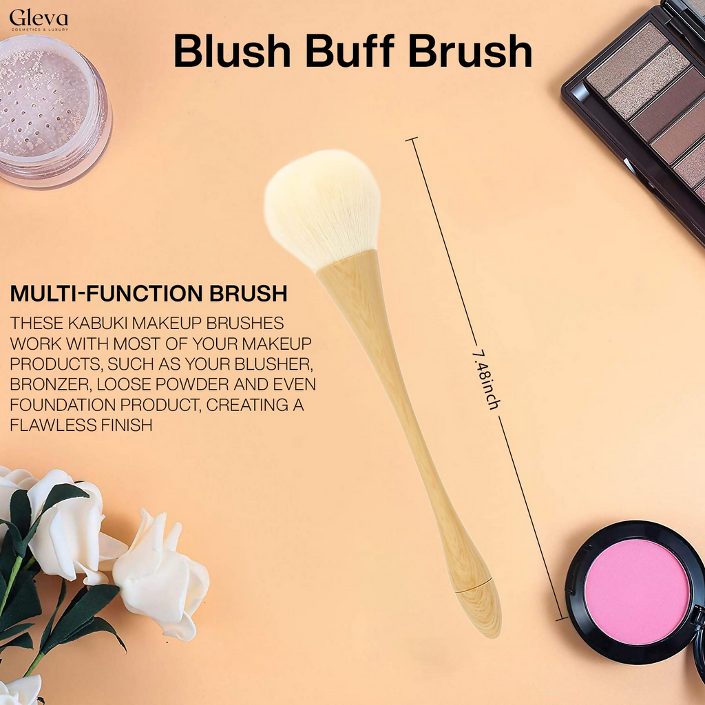 Gleva Ultimate Blend Makeup Brush - Light Wood | Grocsy