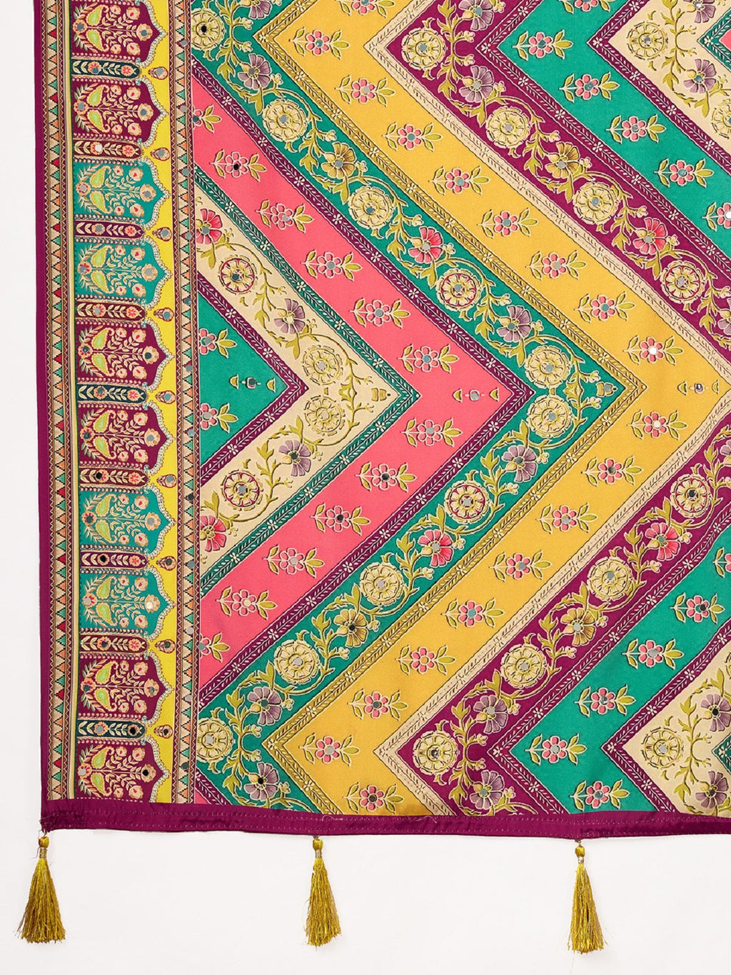 Dwija Fashion Women'S Pary Wear Printed Crep Silk Designer Saree With Unstitche Blouse-Multicolor | Grocsy