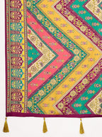 Dwija Fashion Women'S Pary Wear Printed Crep Silk Designer Saree With Unstitche Blouse-Multicolor | Grocsy