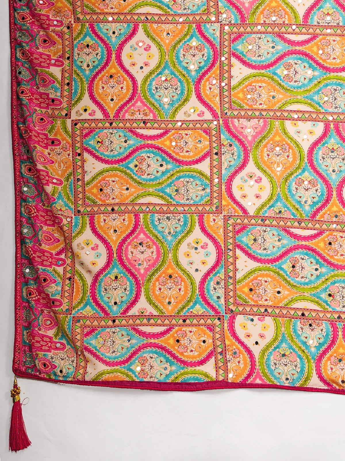 Dwija Fashion Women'S Pary Wear Printed Crep Silk Designer Saree With Unstitche Blouse-Multicolor | Grocsy