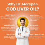Dr. Morepen COD Liver Oil Softgels and Omega 3 Deep Sea Fish Oil Softgels Combo | Grocsy