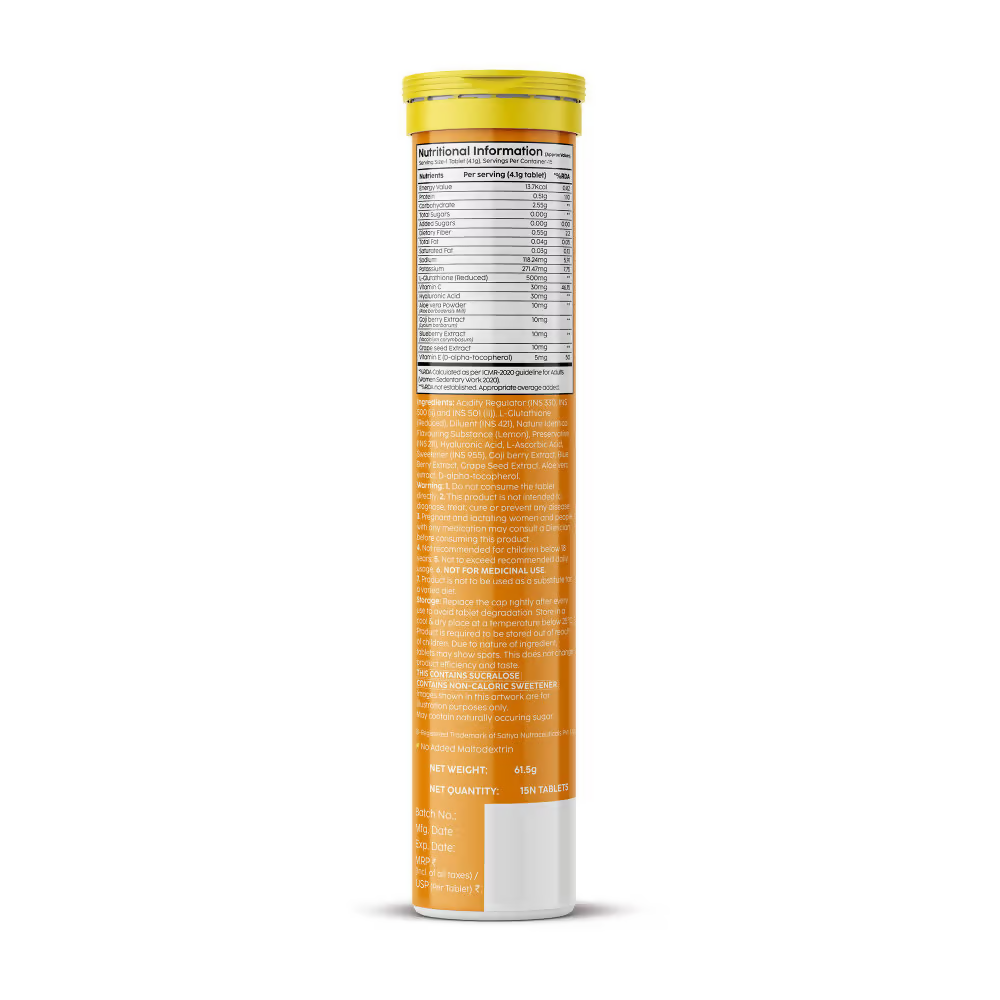 PLIX The Plant Fix Glutathione Skin Tablets With L-Glutathione & Vitamin C - Lemon | Grocsy