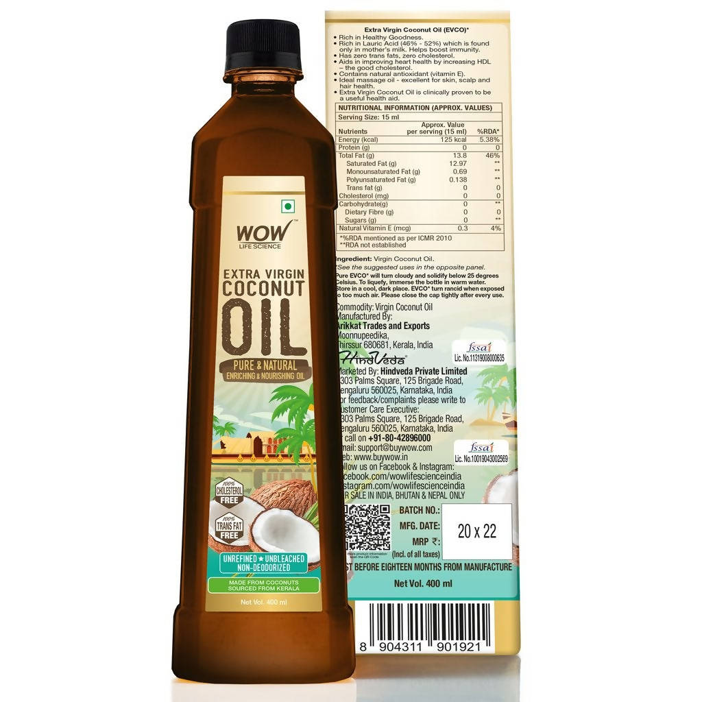 Wow Skin Science Extra Virgin Coconut Oil | Grocsy