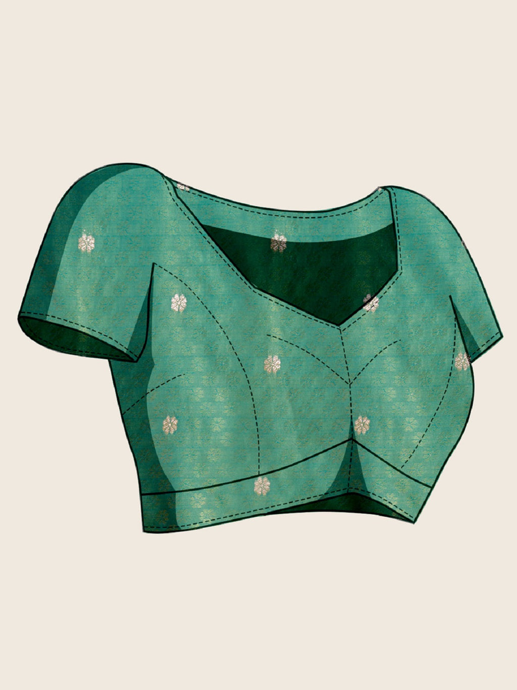 Dwija Fashion Green Wedding Wear Paithani Silk Jari Weaving On All Over Saree With Unstitched Blouse | Grocsy