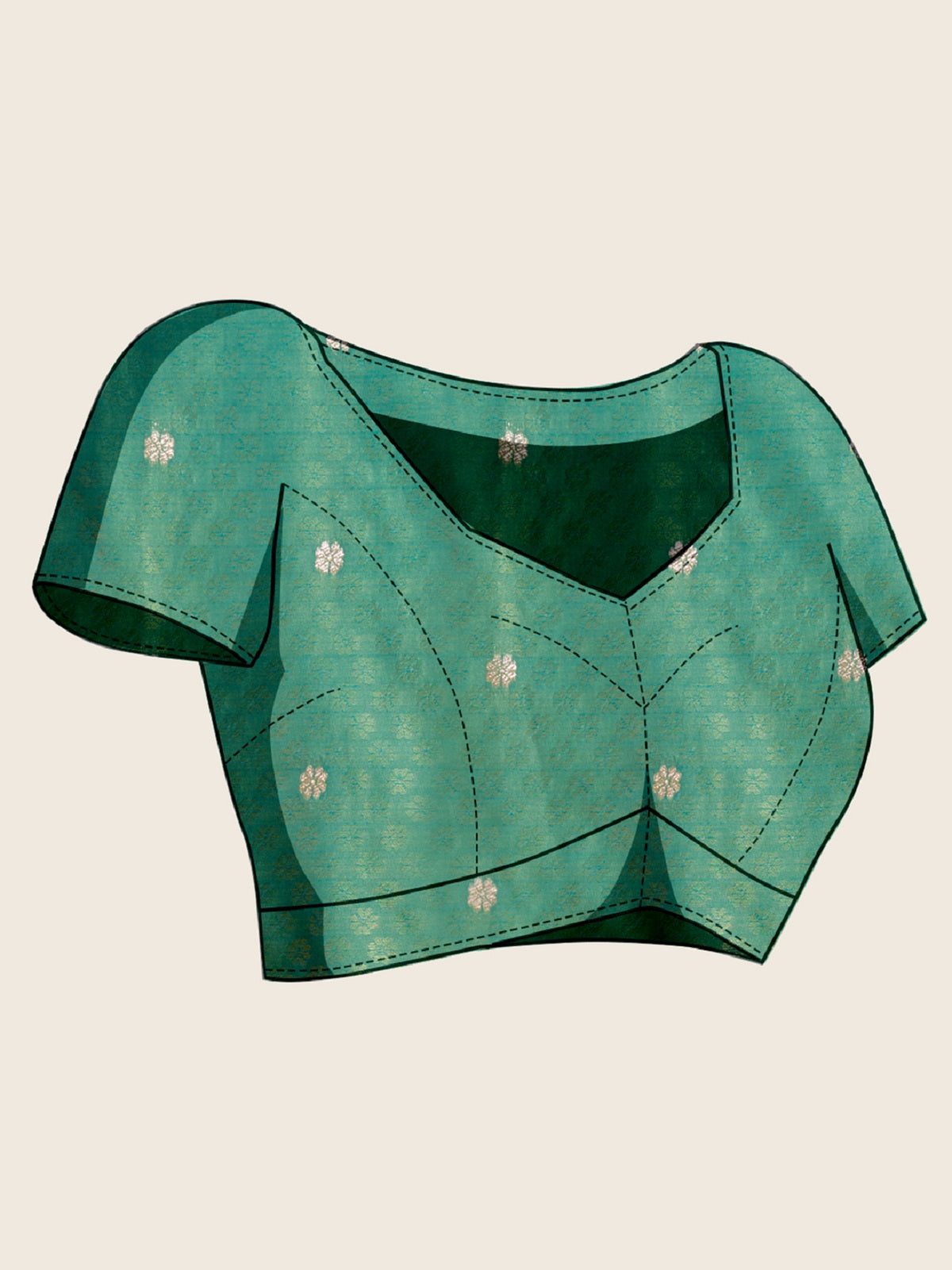 Dwija Fashion Green Wedding Wear Paithani Silk Jari Weaving On All Over Saree With Unstitched Blouse | Grocsy