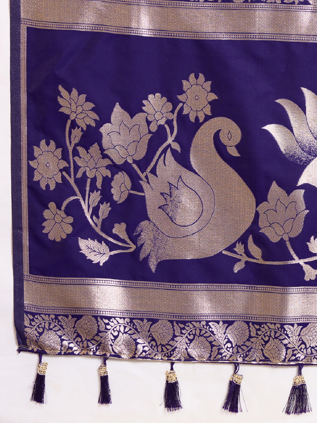 Dwija Fashion Royal Blue Wedding Wear Paithani Silk Jari Weaving On All Over Saree With Unstitched Blouse | Grocsy