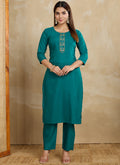 Prazu Fashion Rama Printed Cotton Blend Kurta Pant Set | Grocsy
