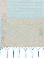 Shree Shyam Fashion Light Blue Organza Saree - Ethereal Sophistication in Every Fold | Grocsy