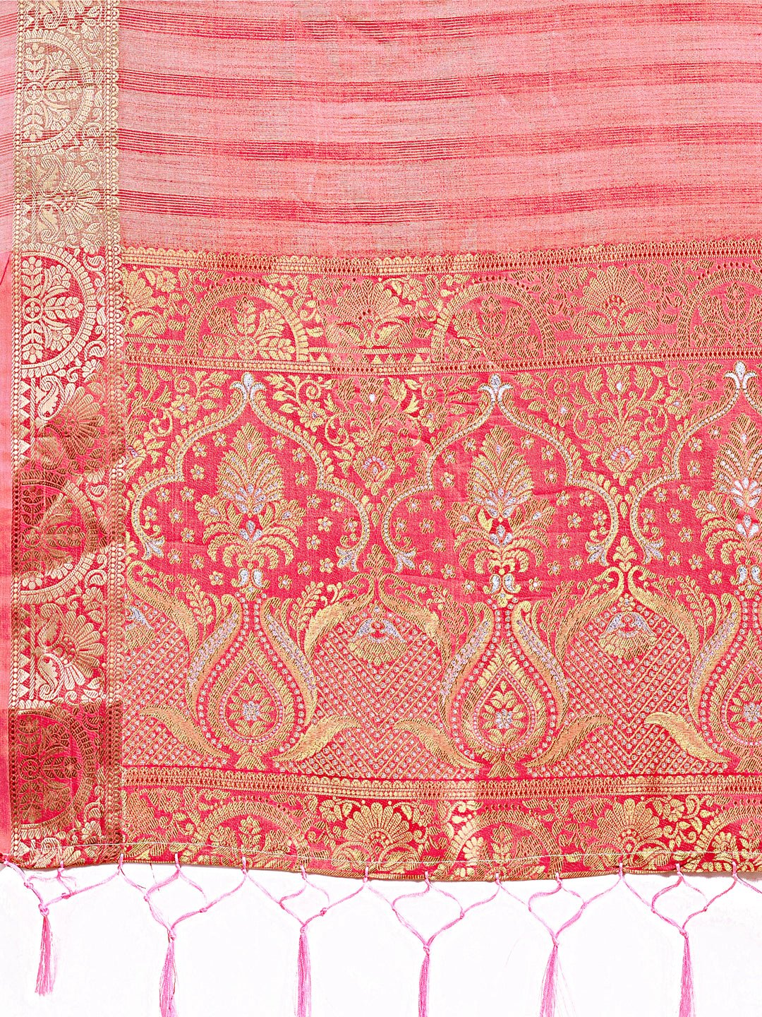 Shree Shyam Fashion Light Peach Organza Saree - Ethereal Sophistication in Every Fold | Grocsy
