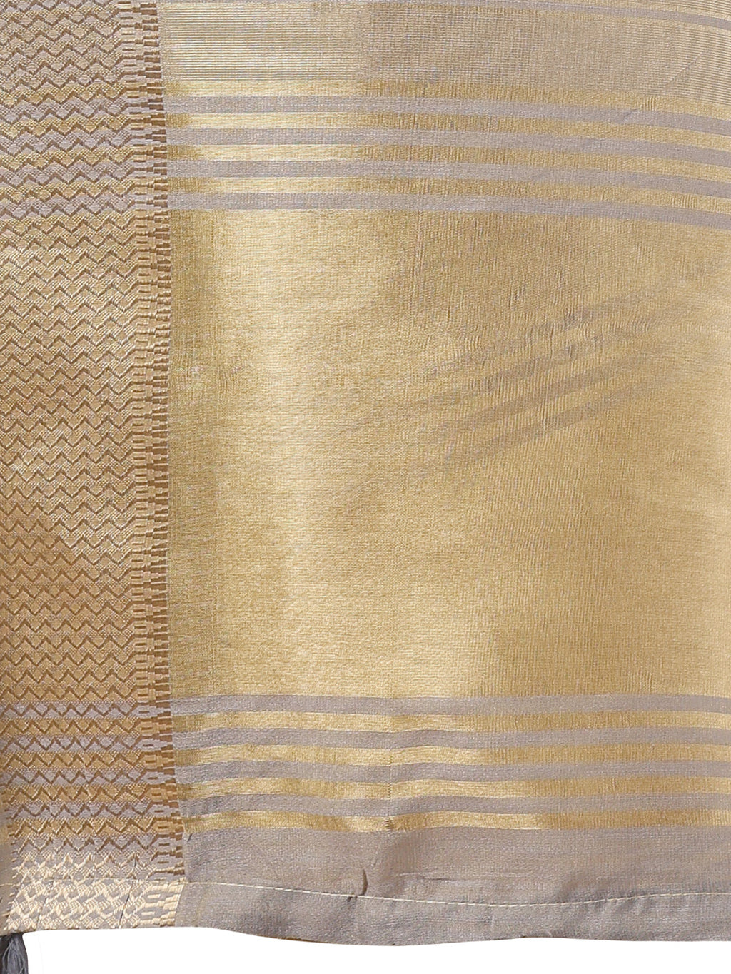 Shree Shyam Fashion Elegant Gold Beige Organza Saree with Zari Border | Party Wear Lightweight Saree with Blouse for Women | Grocsy