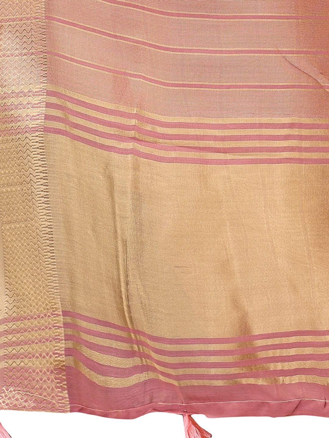 Shree Shyam Fashion Elegant Gold Peach Organza Saree with Zari Border | Party Wear Lightweight Saree with Blouse for Women | Grocsy