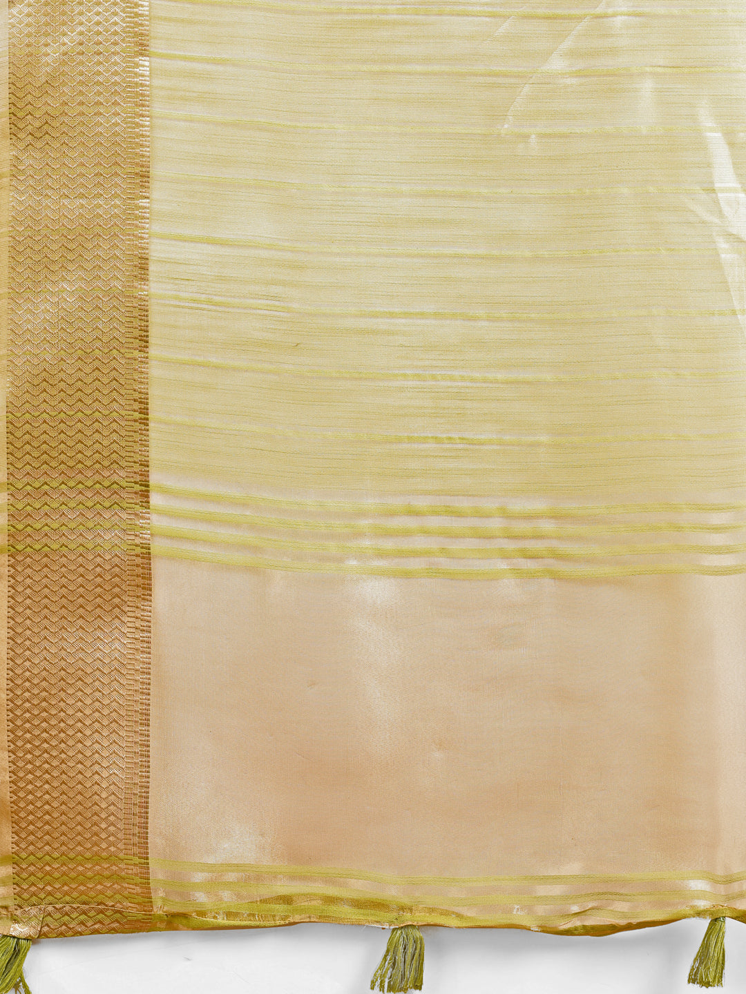Shree Shyam Fashion Elegant Gold Yellow Organza Saree with Zari Border | Party Wear Lightweight Saree with Blouse for Women | Grocsy