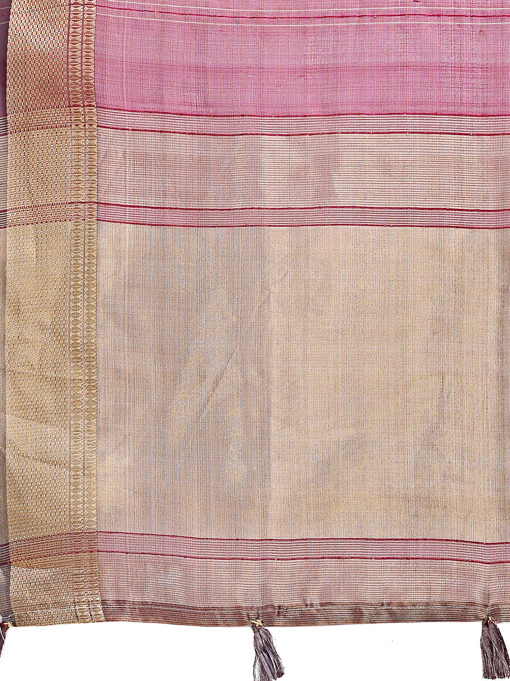 Shree Shyam Fashion Purple Organza Woven Zari Work Traditional Tassel Saree | Grocsy