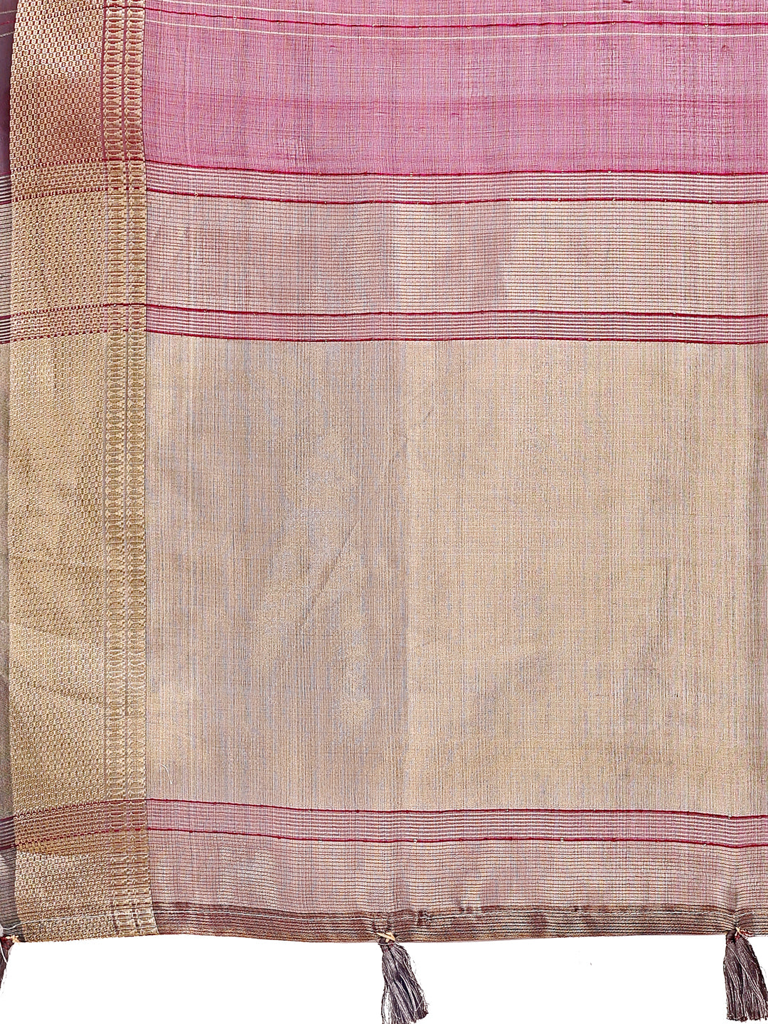 Shree Shyam Fashion Purple Organza Woven Zari Work Traditional Tassel Saree | Grocsy