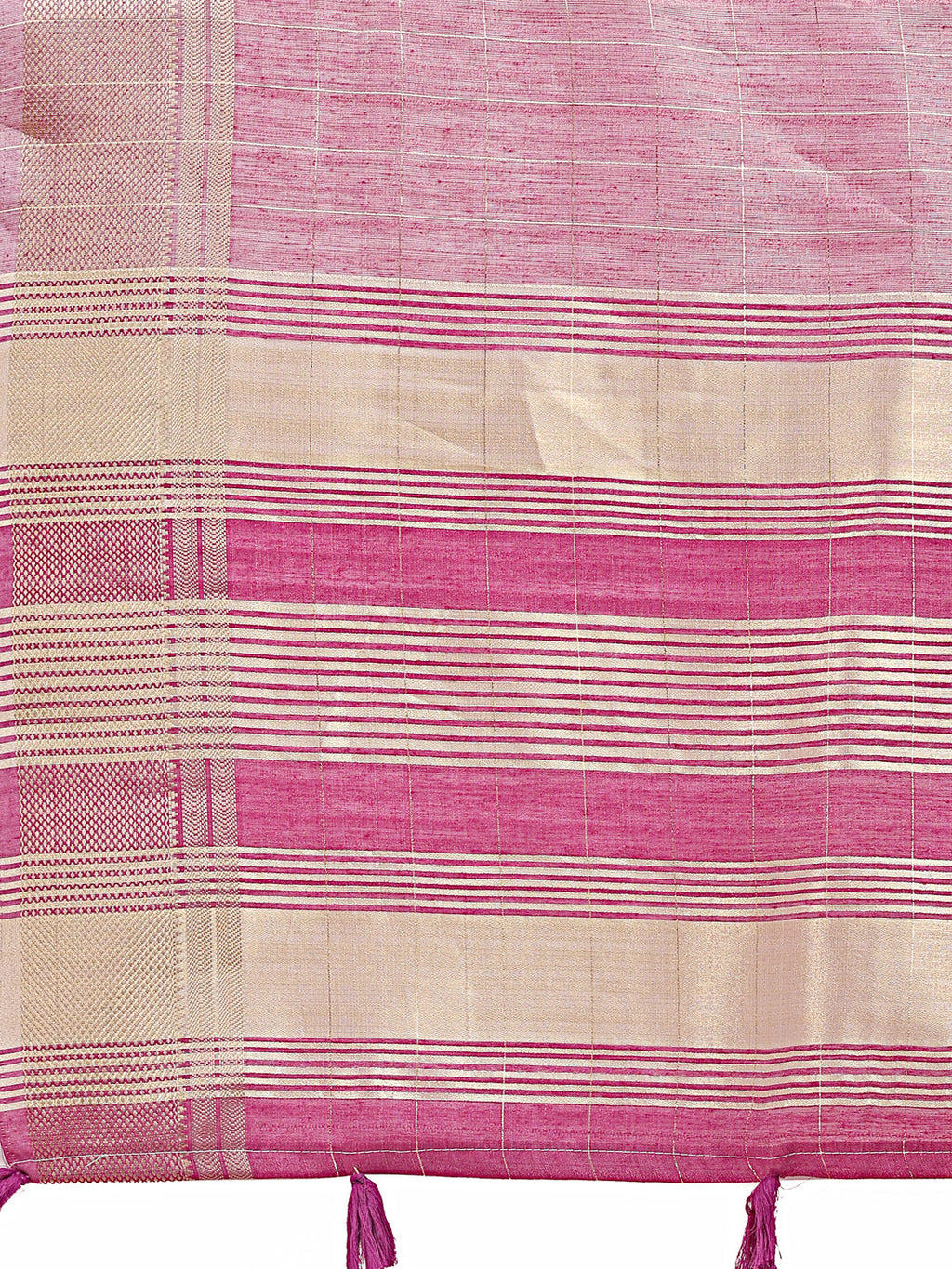 Shree Shyam Fashion Purple Organza Woven Zari Work Traditional Tassel Saree | Grocsy