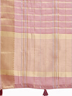 Shree Shyam Fashion Purple Organza Woven Zari Work Traditional Tassel Saree | Grocsy