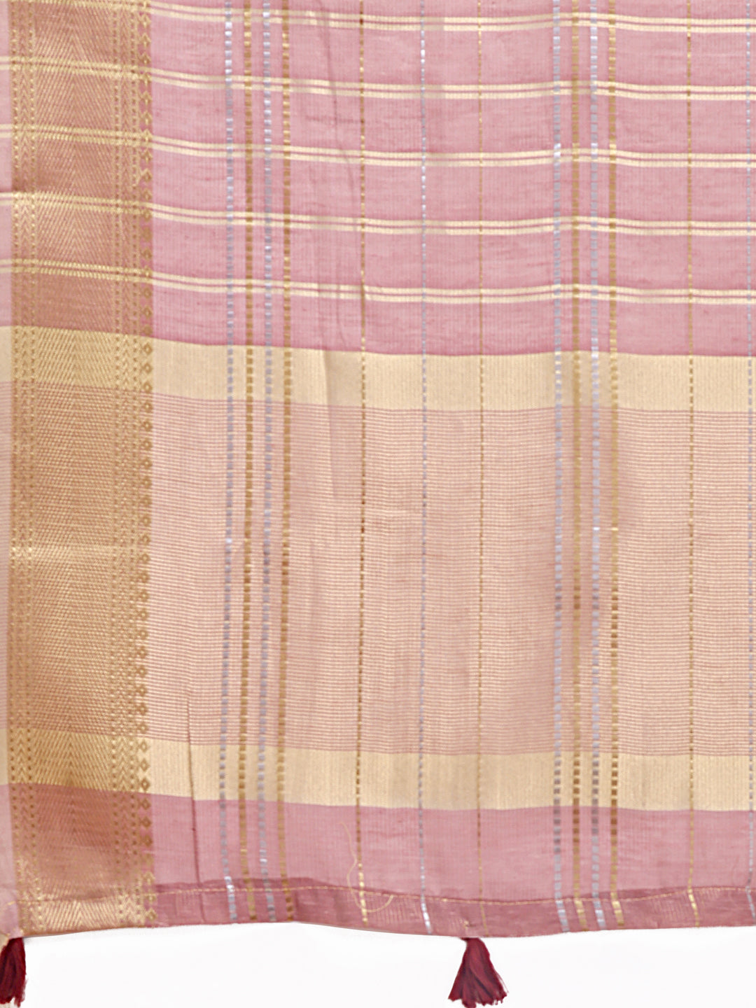 Shree Shyam Fashion Purple Organza Woven Zari Work Traditional Tassel Saree | Grocsy