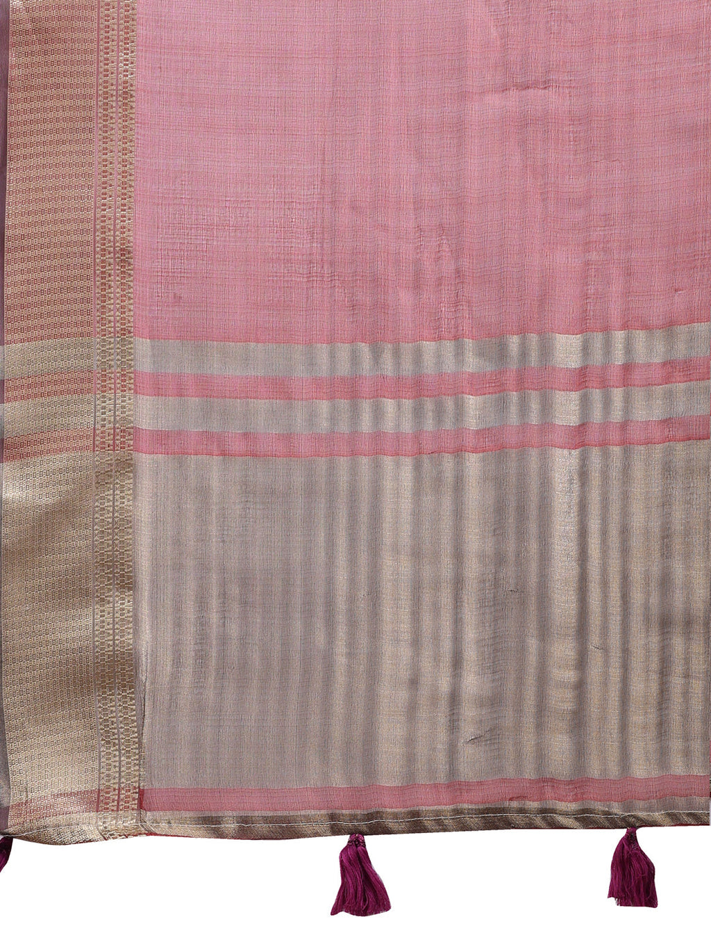 Shree Shyam Fashion Red Organza Woven Zari Work Traditional Tassel Saree | Grocsy