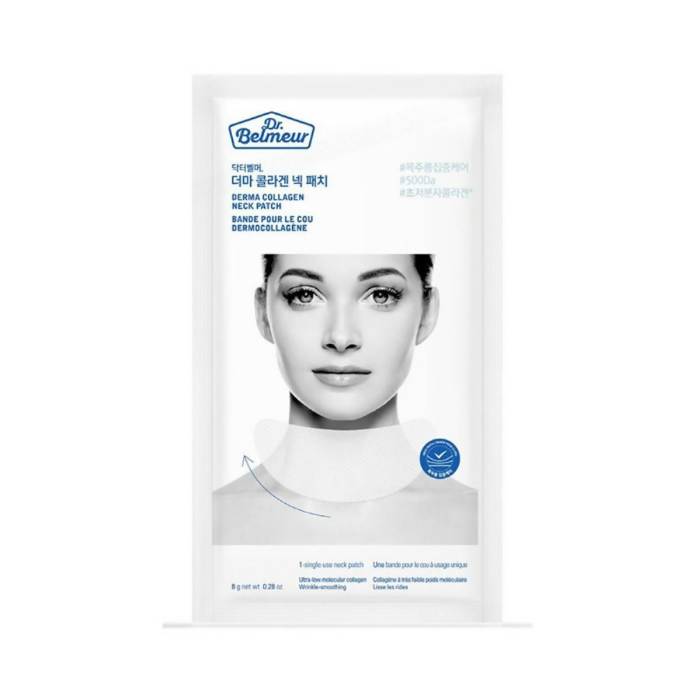 The Face Shop Dr.Belmeur Derma Collagen Hydrogel Neck Patches, Smooths Wrinkles On Neck Instantly | Grocsy