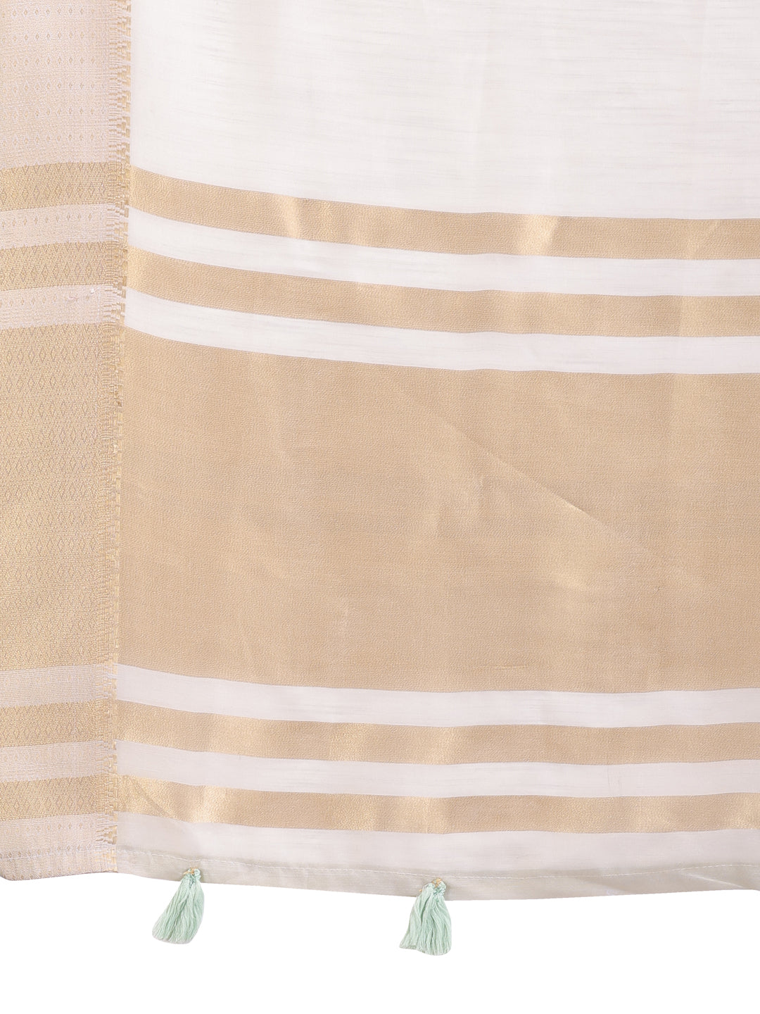 Shree Shyam Fashion Elegant Grey Woven Linen Saree with Contrast Zari Border & Tassels - Soft & Breathable Party Wear | Grocsy