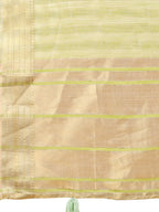 Shree Shyam Fashion Light Green Organza Woven Zari Work Traditional Tassel Saree | Grocsy
