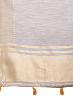 Shree Shyam Fashion Grey Gold Cotton Ready-to-Wear Saree - Simplicity Meets Effortless Grace | Grocsy