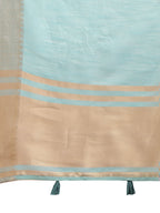 Shree Shyam Fashion Sea Green Gold Cotton Ready-to-Wear Saree - Simplicity Meets Effortless Grace | Grocsy