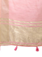 Shree Shyam Fashion Pink Gold Cotton Ready-to-Wear Saree - Simplicity Meets Effortless Grace | Grocsy