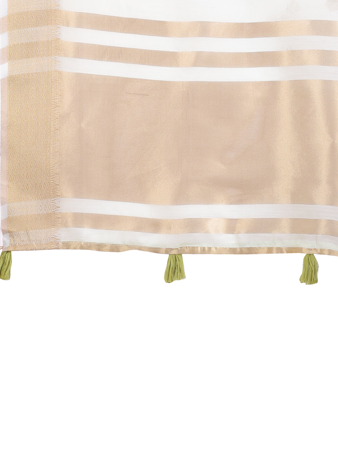 Shree Shyam Fashion Light Green Gold Cotton Ready-to-Wear Saree - Simplicity Meets Effortless Grace | Grocsy