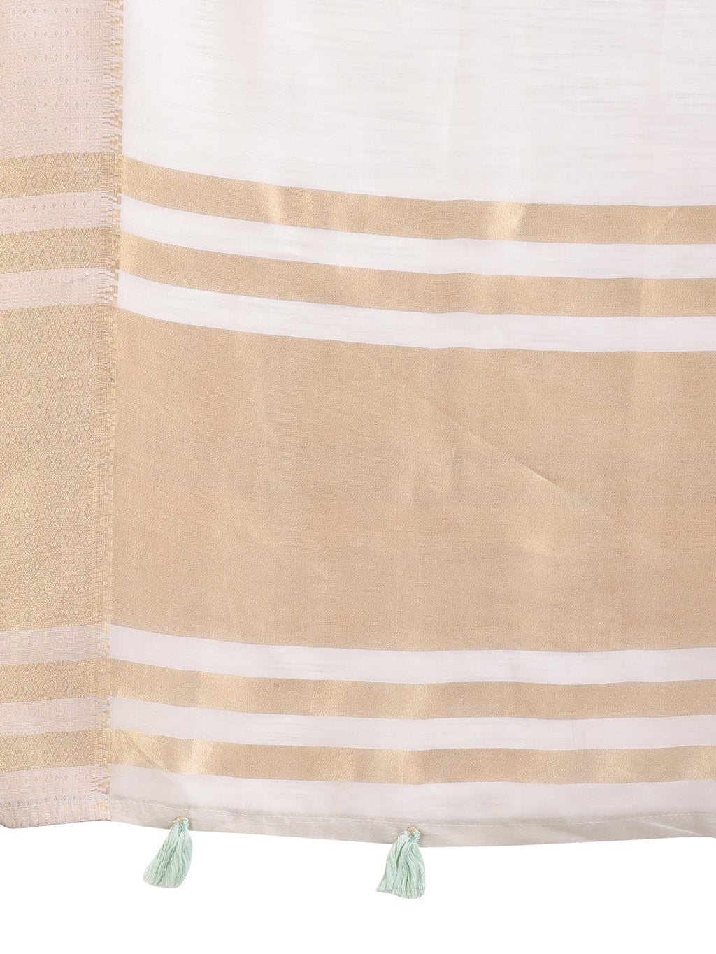 Shree Shyam Fashion Grey Gold Cotton Ready-to-Wear Saree - Simplicity Meets Effortless Grace | Grocsy