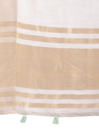 Shree Shyam Fashion Grey Gold Cotton Ready-to-Wear Saree - Simplicity Meets Effortless Grace | Grocsy