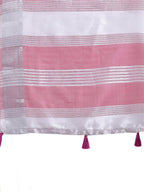 Shree Shyam Fashion Purple Organza Woven Zari Work Traditional Tassel Saree | Grocsy