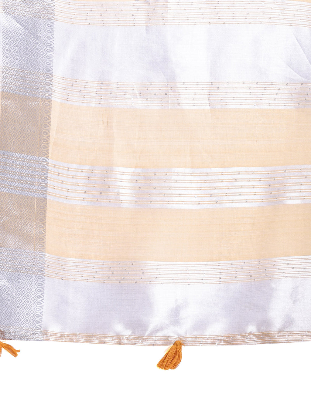 Shree Shyam Fashion Yellow Organza Woven Zari Work Traditional Tassel Saree | Grocsy