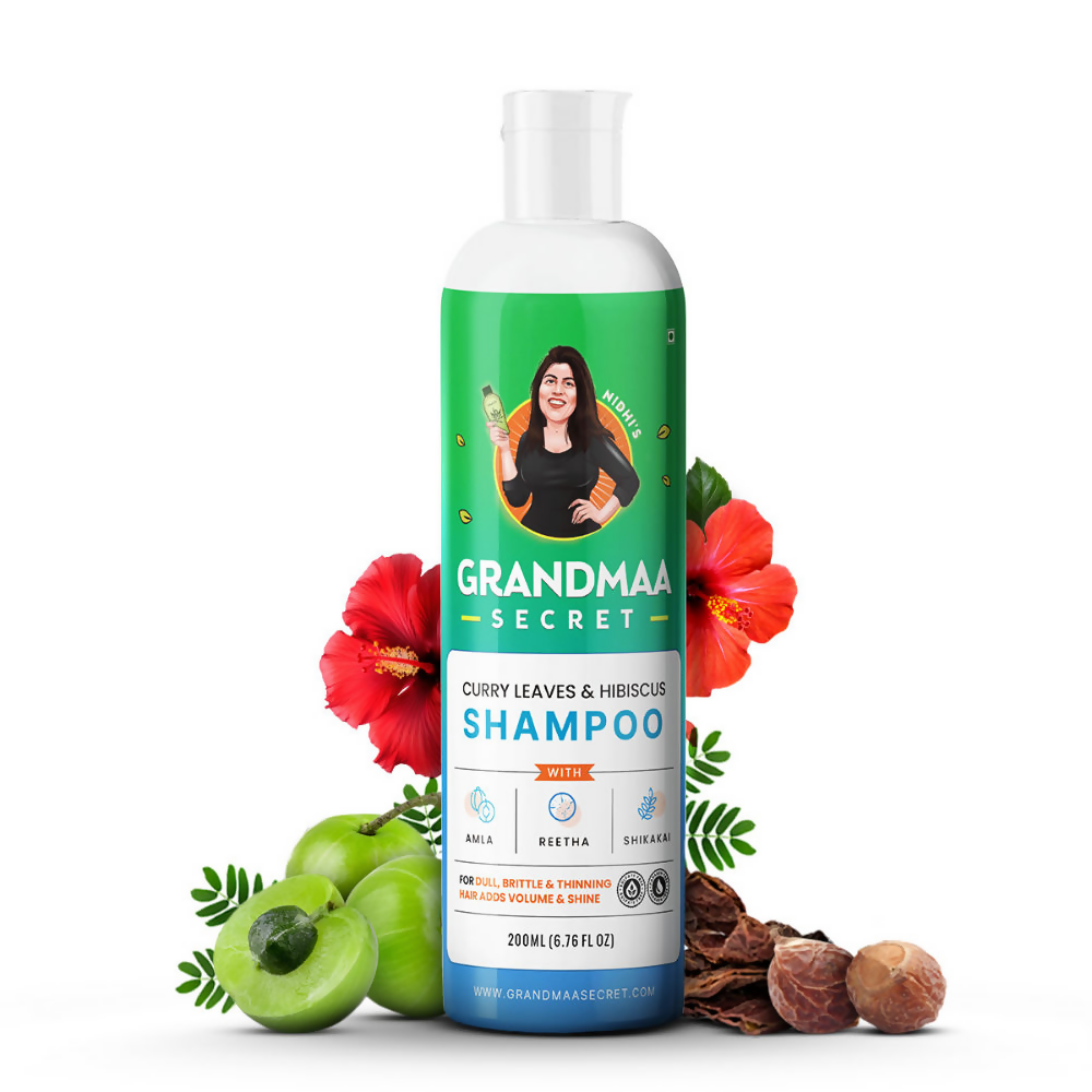 Nidhi'S Grandmaa Secret Curry Leaf & Hibiscus Shampoo | Grocsy
