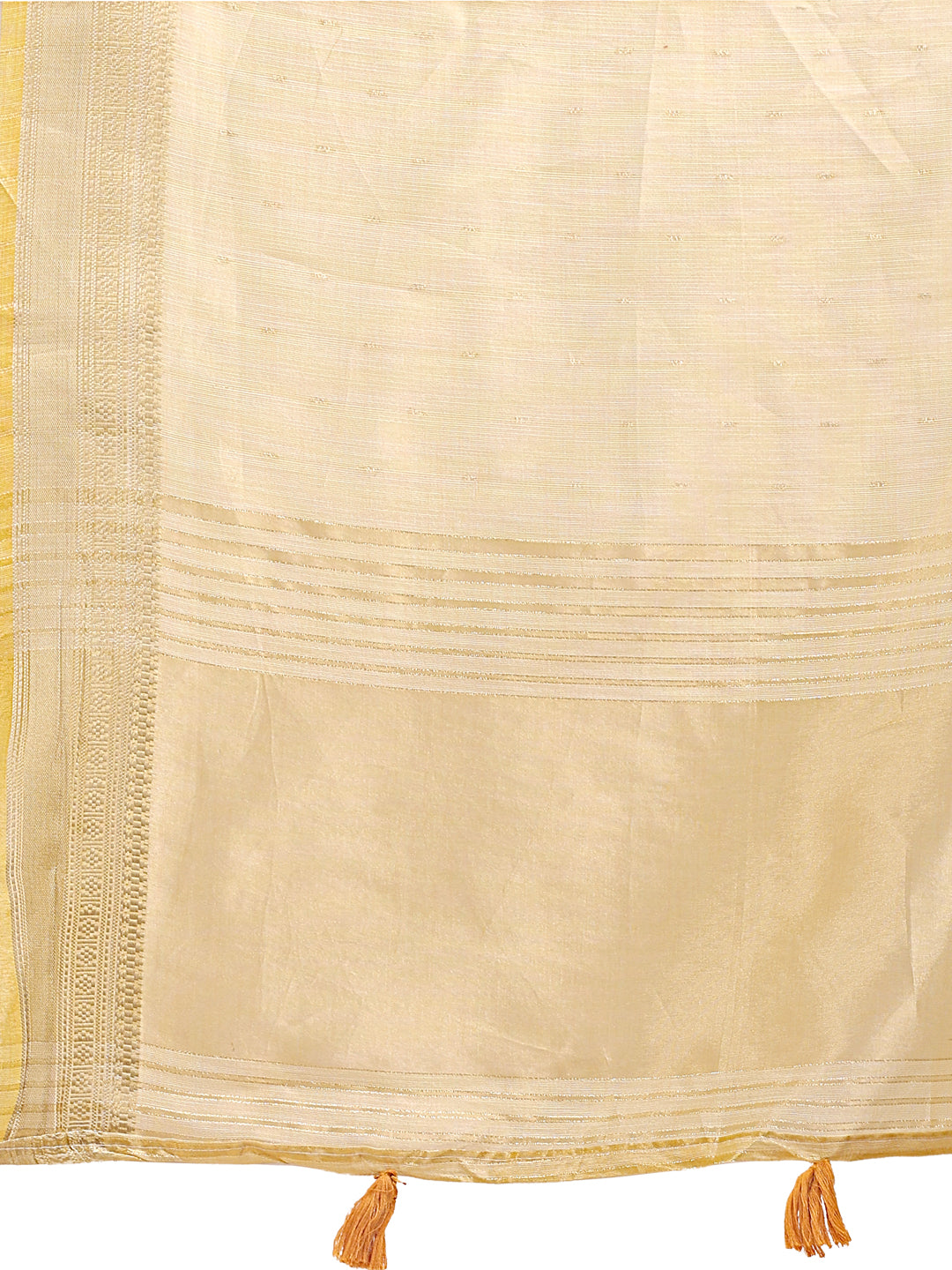 Shree Shyam Fashion Yellow Organza Woven Zari Work Traditional Tassel Saree | Grocsy