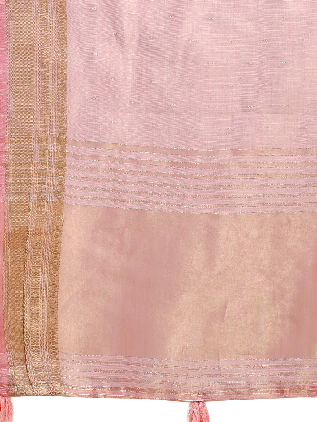 Shree Shyam Fashion Light Pink Organza Woven Zari Work Traditional Tassel Saree | Grocsy