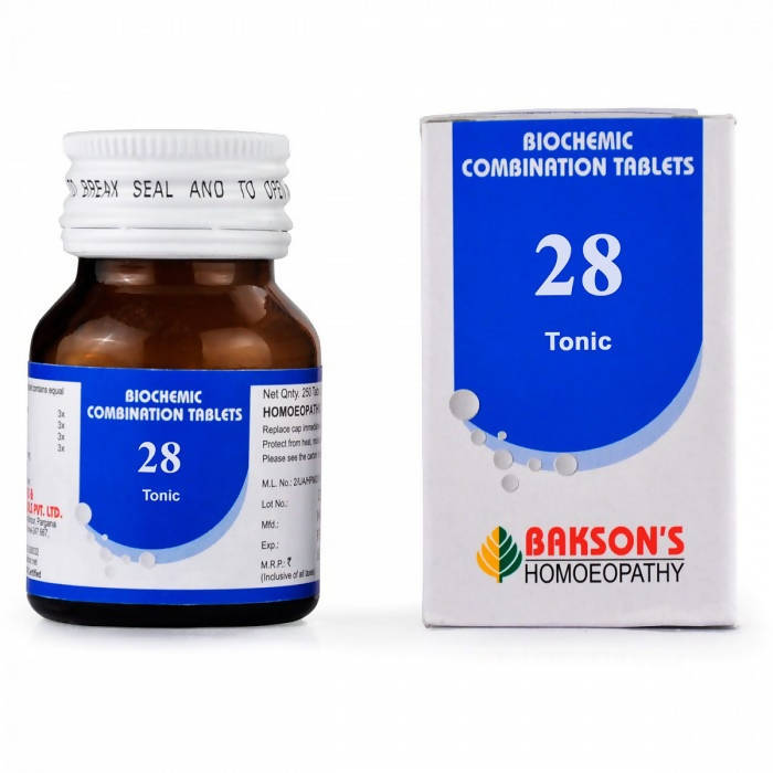 Bakson's Homeopathy Biochemic Combination 28 Tablets | Grocsy