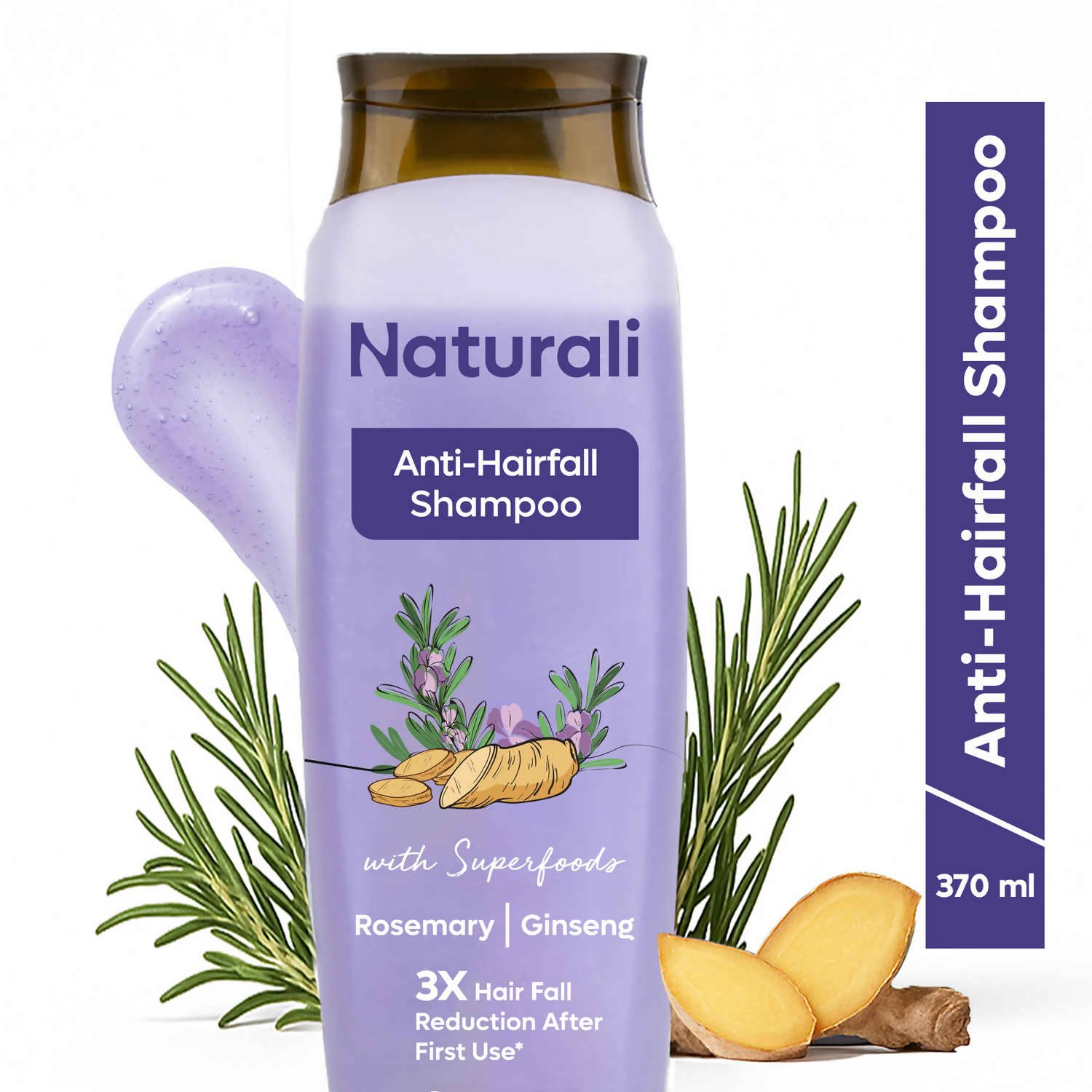 Naturali Anti-Hairfall Shampoo with Rosemary Oil & Ginseng Extract | Grocsy