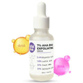 Wild Oak 7% AHA BHA Exfoliating Face Serum Pore Cleansing & Anti-Aging, Anti Acne Serum | Grocsy