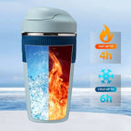 Wosta Travel Coffee Mug with Lid and Straw Tumbler - 480ml (Sky Blue) | Grocsy